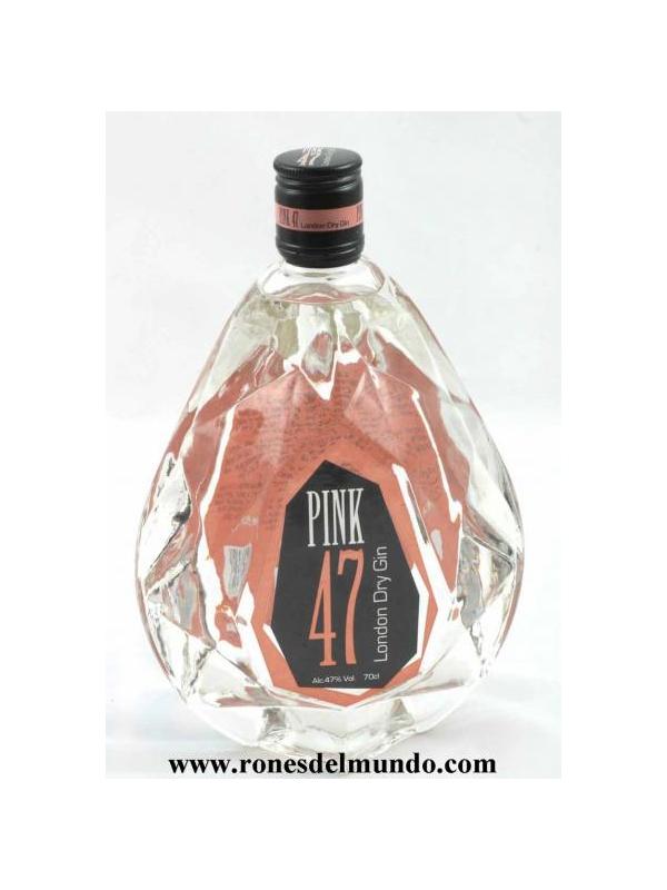 GINEBRA PINK 47 LODON DRY  - GINEBRA - GIN PREMIUM INLESA PINK 47